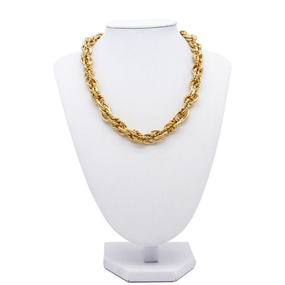 طلا مد طلا و جواهر گردنبند طراحی پیچ و تاب و صاف جواهرات سطح