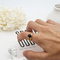 حلقه های جواهرات مد سنگ سیاه حلقه های آلیاژی اپوکسی شکم طلای فولاد ضد زنگ 3 عدد برای مردان
