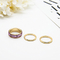 حلقه های جواهرات مد زنانه از جنس استنلس استیل زیرکون عقیق با روکش طلا