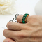 انگشتر طلا و جواهر قابل تنظیم 925 حلقه نقره ای 17 میلی متری مردانه