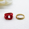 حلقه های عروسی زنانه با روکش طلا نقره عیار / حلقه های مد سنگ های قیمتی استیل