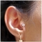 گوشواره غضروف گوش Clear Gems Gold Flower Ear Piercing Jewellery 18G