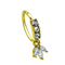جواهرات سوراخ دار بینی آویزان با روکش طلا 316 فولاد ضد زنگ تیتانیوم G23
