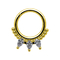 کریستال های قطره ای شکل حلقه های بینی آویزان جواهرات سوراخ کننده بینی استیل جراحی