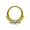 طلا و جواهر پل بینی سوراخ دار زیرکن های براق جواهرات سوراخ دار قسمت لولایی